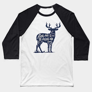 Moose silhouette with motivational wisdom Baseball T-Shirt